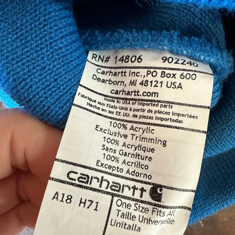 Carhartt A18 Cuffed Beanie Blue NEW Hat One size